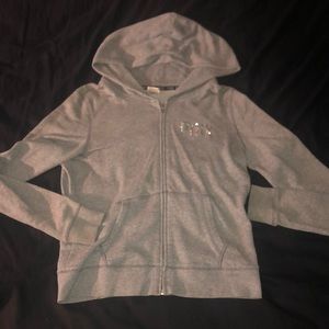 Victoria secret grey zip up hoodie